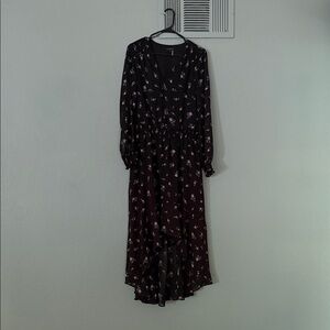 1. State Black Floral Long Sleeve Dress